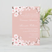CHERRY BLOSSOMS | AFBEELDINGSINVITATIE KAART (Staand voorkant)