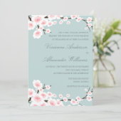 CHERRY BLOSSOMS | AFBEELDINGSINVITATIE KAART (Staand voorkant)