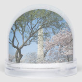 Cherry Blossoms and the Washington Monument in DC Sneeuwbol (Achterkant)