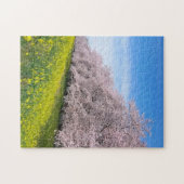 Cherry Blossoms and Yellow Flowers Legpuzzel (Horizontaal)