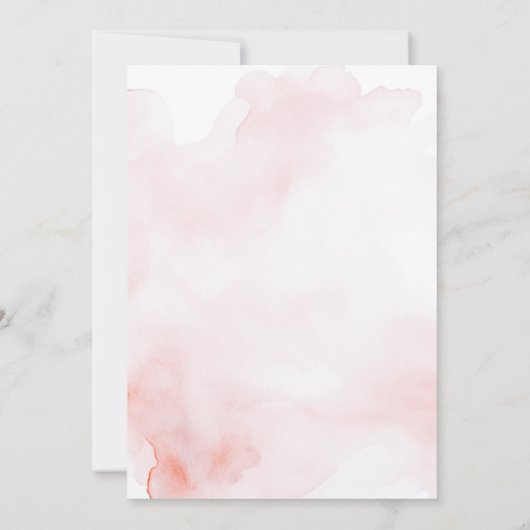 Cherry Blossoms Baby in Bloom Invitation Kaart (Achterkant)