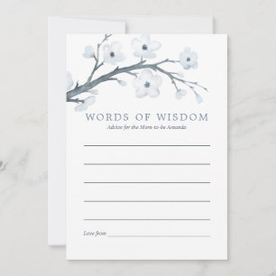 Cherry Blossoms Baby Shower Advies voor Moeder Kaart
