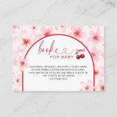 Cherry Blossoms Baby shower Boeken voor Baby Informatiekaartje (Voorkant)