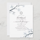 Cherry Blossoms Bat Mitzvah Kaart (Voorkant)