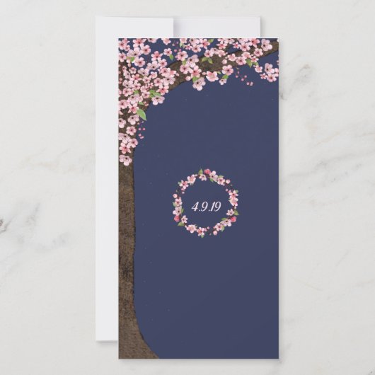 Cherry Blossoms bij Nacht Menu of Programma Kaart