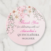 Cherry Blossoms Bloemen Zoet Zestien Verjaardag Bedankjes Labels (Voorkant)