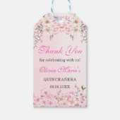 Cherry Blossoms Bloemen Zoet Zestien Verjaardag Cadeaulabel (Voorkant)