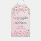 Cherry Blossoms Bloemen Zoet Zestien Verjaardag Cadeaulabel (Achterkant)