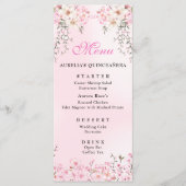 Cherry Blossoms Bloemen Zoet Zestien Verjaardag Menu (Voorkant)