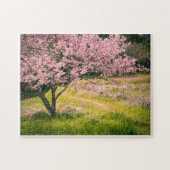 Cherry blossoms blooming in the rural hill legpuzzel (Horizontaal)
