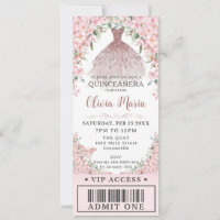 Cherry Blossoms Blush Jurk Quinceañera VIP Ticket