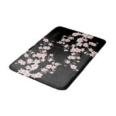 Cherry Blossoms BLUSH Roze Zwart Badmat (Gekanteld)