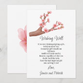 Cherry Blossoms Branch Babymoon Wishing Well Kaart (Voorkant / Achterkant)