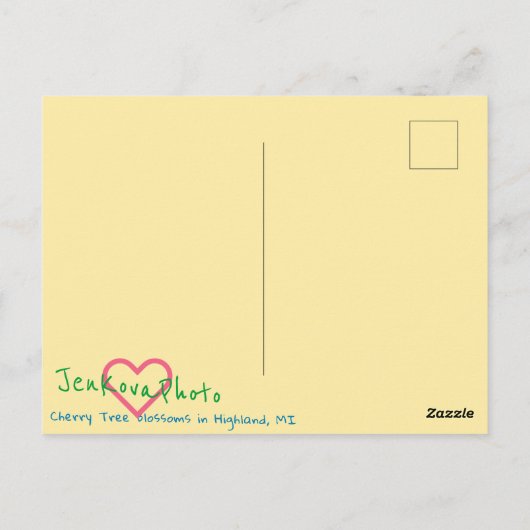 CHERRY BLOSSOMS BRIEFKAART (Achterkant)