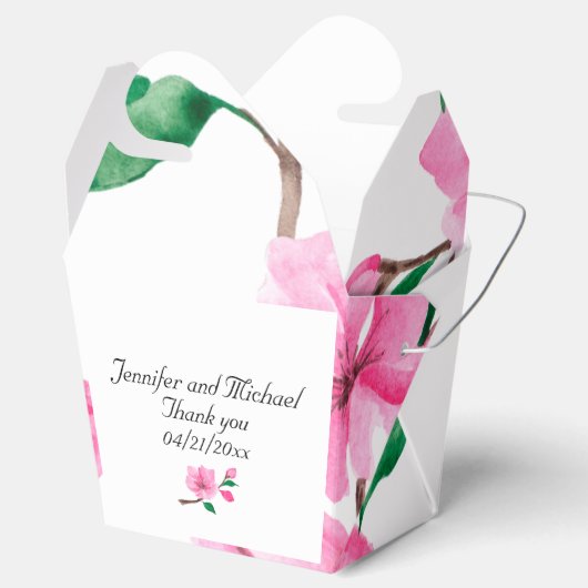 Cherry Blossoms Bruiloft Personaliseren Dank u Bedankdoosjes (Geopend)