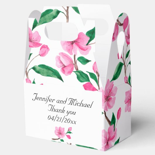 Cherry Blossoms Bruiloft Personaliseren Dank u Bedankdoosjes (Geopend)
