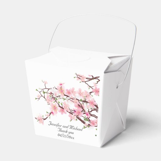 Cherry Blossoms Bruiloft Personaliseren Dank u Bedankdoosjes (Voorkant Zijde)