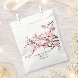 Cherry Blossoms Bruiloft Personaliseren Dank u Bedankzakje