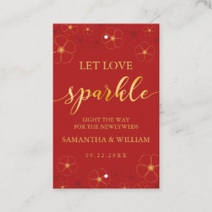 Cherry Blossoms Bruiloft Sparkler Label  Aangepast