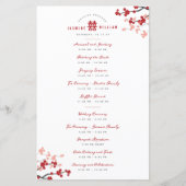 Cherry Blossoms Dubbele Xi Chinees Trouwprogramma (Voorkant)