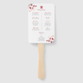 Cherry Blossoms Dubbele Xi Chinees Trouwprogramma Handwaaier (Achterkant)