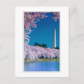 Cherry Blossoms en het Washington Monument Briefkaart (Voorkant)