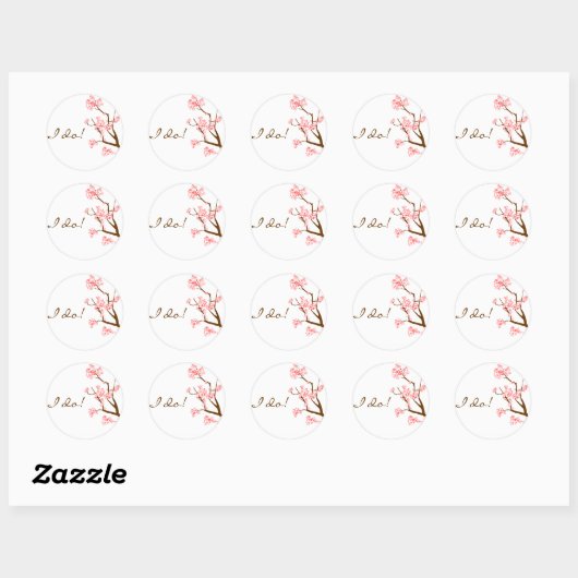 Cherry Blossoms Envelope Seal Stickers (Vel)