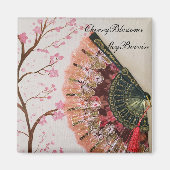 Cherry Blossoms Fan kunst Magneet (Voorkant)