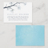 Cherry Blossoms Floral Baby shower Display Shower Informatiekaartje (Voorkant / Achterkant)