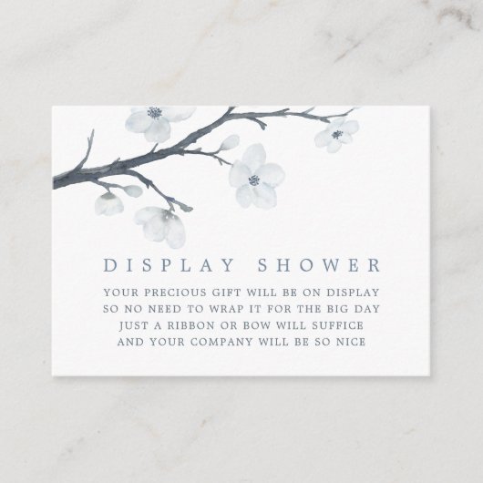 Cherry Blossoms Floral Baby shower Display Shower Informatiekaartje (Voorkant)
