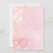 Cherry Blossoms Floral Baby shower Invitation Kaart (Achterkant)