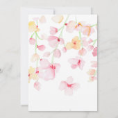 Cherry Blossoms Floral Baby shower Invitation Kaart (Achterkant)