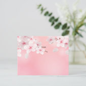 Cherry Blossoms Floral Background Flower Briefkaart (Staand voorkant)