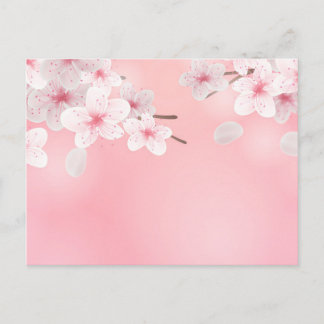 Cherry Blossoms Floral Background Flower Briefkaart