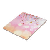 Cherry Blossoms Floral Background Flower Tegeltje (Zijkant)
