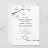 Cherry Blossoms Floral Virtual Baby shower Kaart (Voorkant)