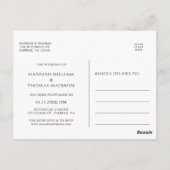 Cherry Blossoms Floral Wedding Wijzig de datum Briefkaart (Achterkant)