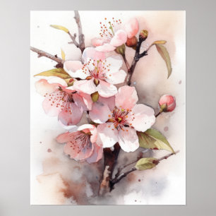 Cherry Blossoms Flower Art Print Poster