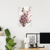 Cherry Blossoms Flower Art Print Poster (Thuiskantoor)