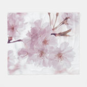 CHERRY BLOSSOMS FLOWERS FLEECE DEKEN (Voorkant (Horizontaal))