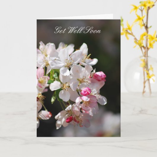Cherry blossoms Get Well Soon Kaart (Gele Bloem)