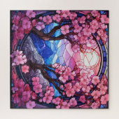 Cherry Blossoms Glas in lood Puzzel (Horizontaal)