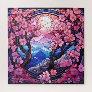 Cherry Blossoms Glas in lood Puzzel
