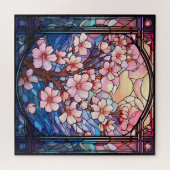 Cherry Blossoms Glas in lood Puzzel (Horizontaal)