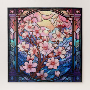 Cherry Blossoms Glas in lood Puzzel