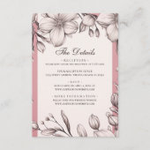Cherry Blossoms Lente Bloemen Bruiloft Details Informatiekaartje (Voorkant)