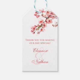 Cherry Blossoms lente bruiloft Cadeaulabel