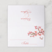 Cherry Blossoms lente bruiloft Plaatskaartje (Buitenkant ongevouwen)