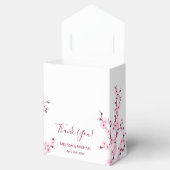 Cherry Blossoms Pink White Custom Wedding Bedankdoosjes (Geopend)