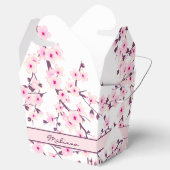 Cherry Blossoms Pink White Floral Add Name Bedankdoosjes (Geopend)